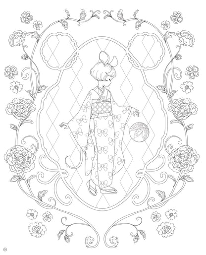 【書籍】乙女のレトロ塗り絵(M1643)