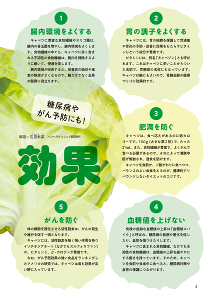 【書籍】血糖値、血圧が下がる！やせる！キャベツ激うまレシピ(M1743)