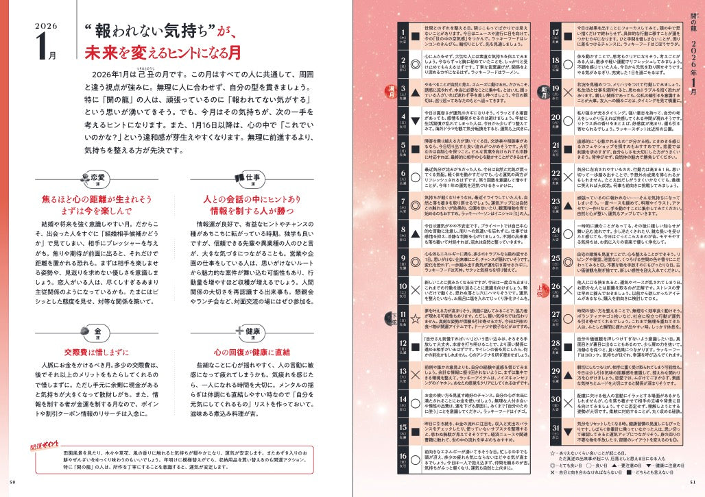 【書籍】Love Me Doの月と龍が導く 守護龍占術 2026　大全(M1920)