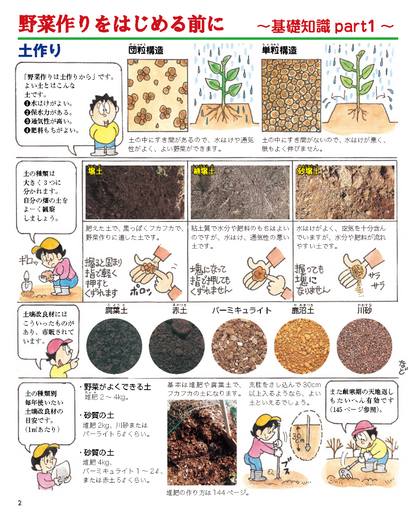【書籍】増補改訂版　まんがと写真でわかる家庭菜園春夏秋冬(M1950)