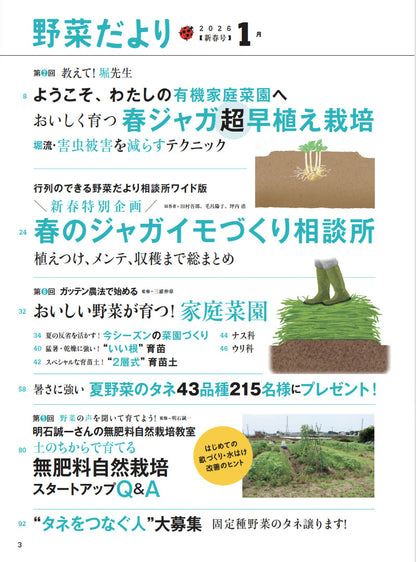【書籍】野菜だより2026年1月新春号(112601)