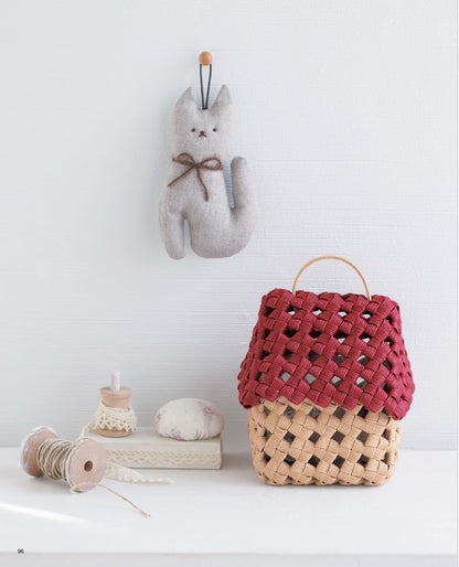 【書籍】改訂版 はじめてでも作れる エコクラフトのかごとバッグ総集編(S8654)