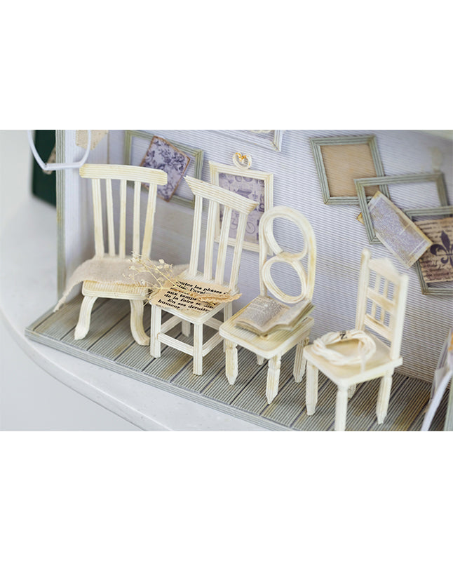 【材料キット】《椅子のある風景》３シーンがまとめて作れる材料キット_「みんなの紙バンド雑貨vol.15」掲載(レシピなし)（kit-0069)