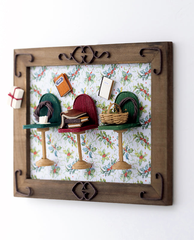 【材料キット】《椅子のある風景》３シーンがまとめて作れる材料キット_「みんなの紙バンド雑貨vol.15」掲載(レシピなし)（kit-0069)