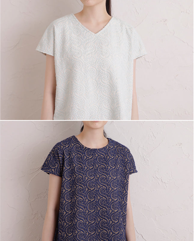 【型紙】フレンチスリーブブラウス designed by Yuko Katayama(KY-0007)
