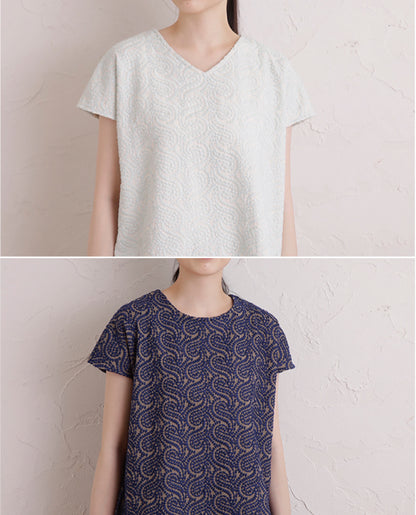 【型紙】フレンチスリーブブラウス designed by Yuko Katayama(KY-0007)