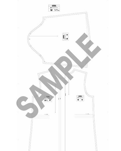 【型紙】サイドギャザーワンピース designed by enanna(en-0002)