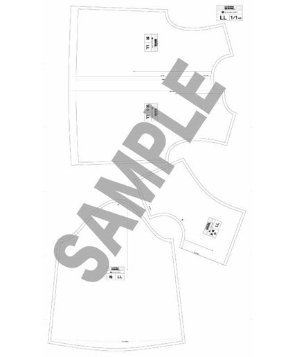 【型紙】セーラーカラーブブラウス designed by enanna(en-0001)
