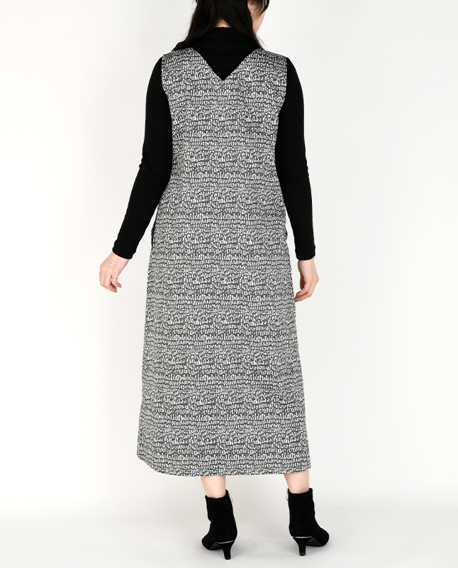 【型紙】フロントボタンのジャンパースカート　（SB-0107）