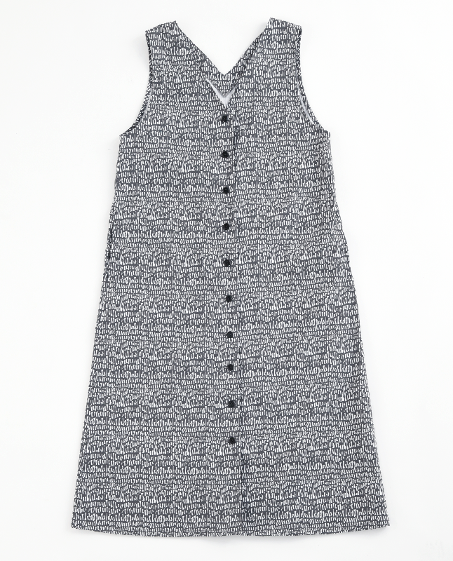 【型紙】フロントボタンのジャンパースカート　（SB-0107）