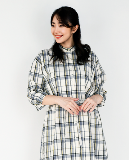 【型紙】スタンドカラーのシャツワンピース　（SB-0109）