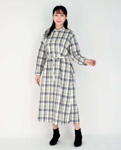【型紙】スタンドカラーのシャツワンピース　（SB-0109）