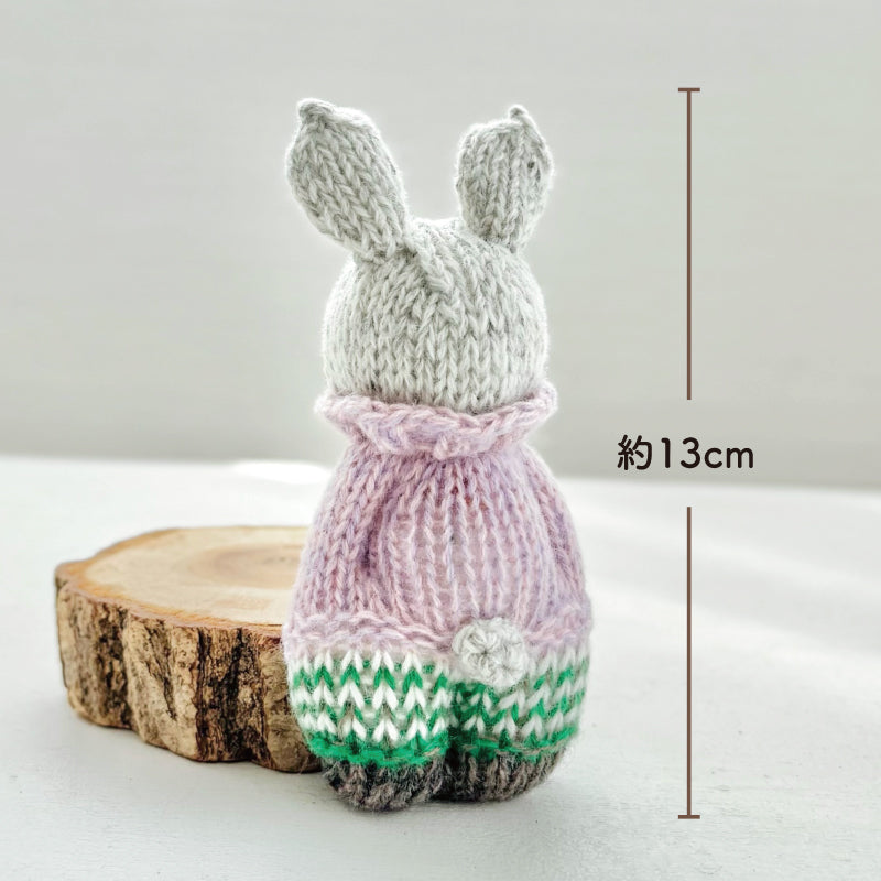 【あみぐるみキット】_《森へ遊びに（うさぎさん）》byツムギコウボウ（kit-0058)