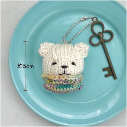 【あみぐるみキット】_《くまさんのお顔ブローチ》byツムギコウボウ（kit-0074）