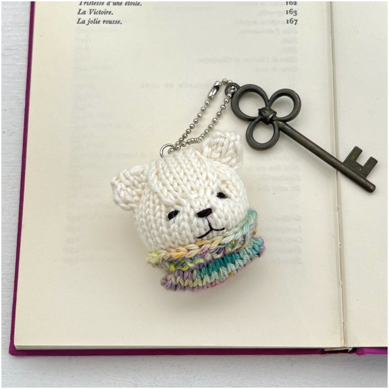 【あみぐるみキット】_《くまさんのお顔ブローチ》byツムギコウボウ（kit-0074）