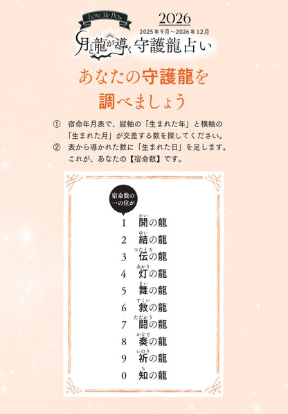 【書籍】Love Me Doの月と龍が導く守護龍占術 2026 結の龍(M1891)
