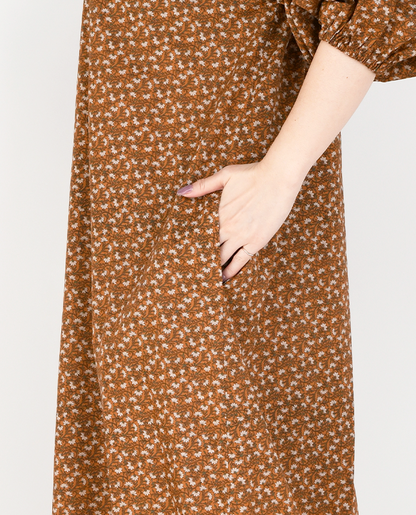 【型紙】バンドカラーのギャザーワンピース　（SB-0108）