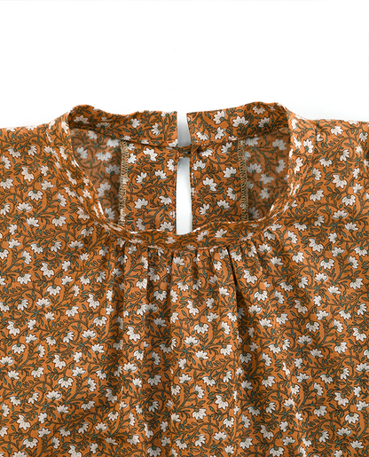 【型紙】バンドカラーのギャザーワンピース　（SB-0108）