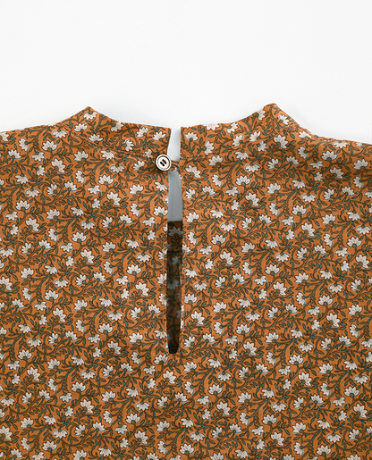 【型紙】バンドカラーのギャザーワンピース　（SB-0108）